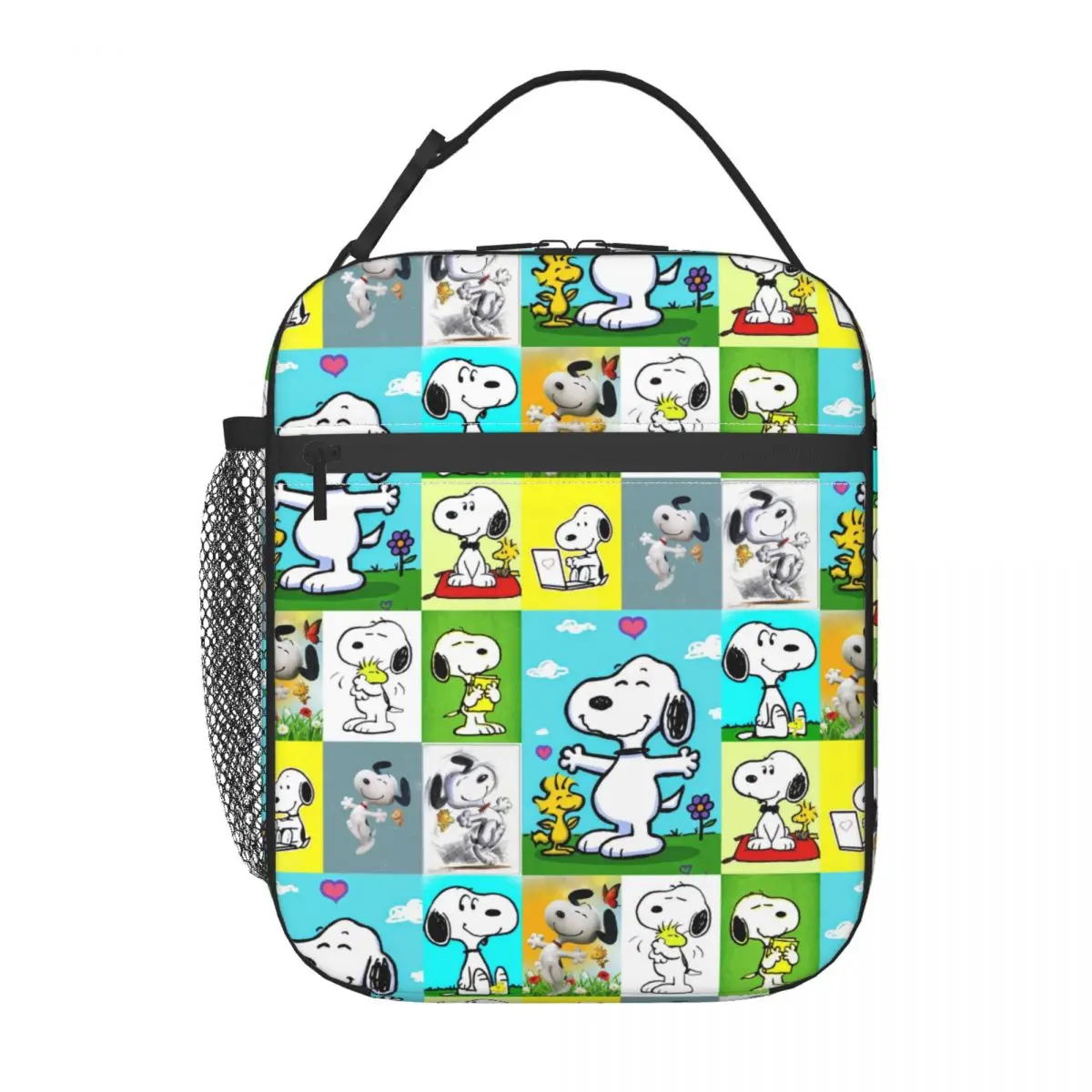 

Персонализированная мультяшная сумка для ланча Snoopy, теплоизолированный Ланч-бокс для детей, школьная Портативная Сумка-тоут для еды