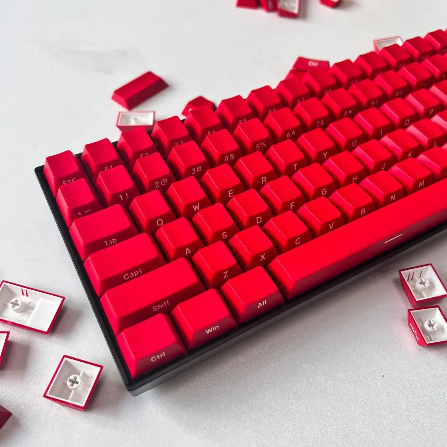 ABS lado gravado Keycap, Moldagem por injeção de 2 cores, Altura original 145-chave teclado mecânico Cap, CEREJA