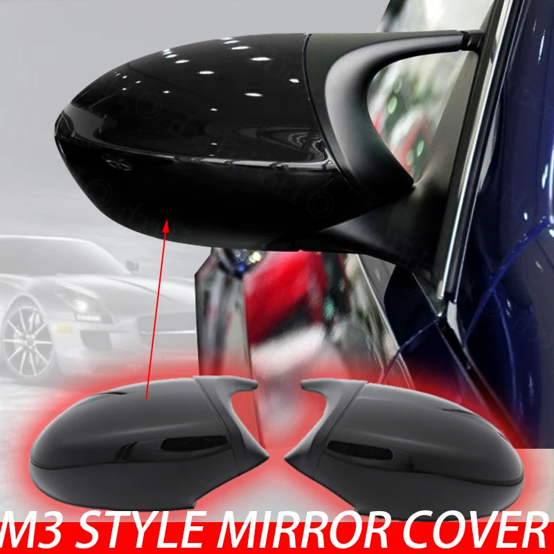 E90 E91 Black M3 Style Cover E81 E82 E87 E88 for BMW 1 3 Series E92 E93 Carbon Fiber M Look Rear Mirror Cap Car Accessories