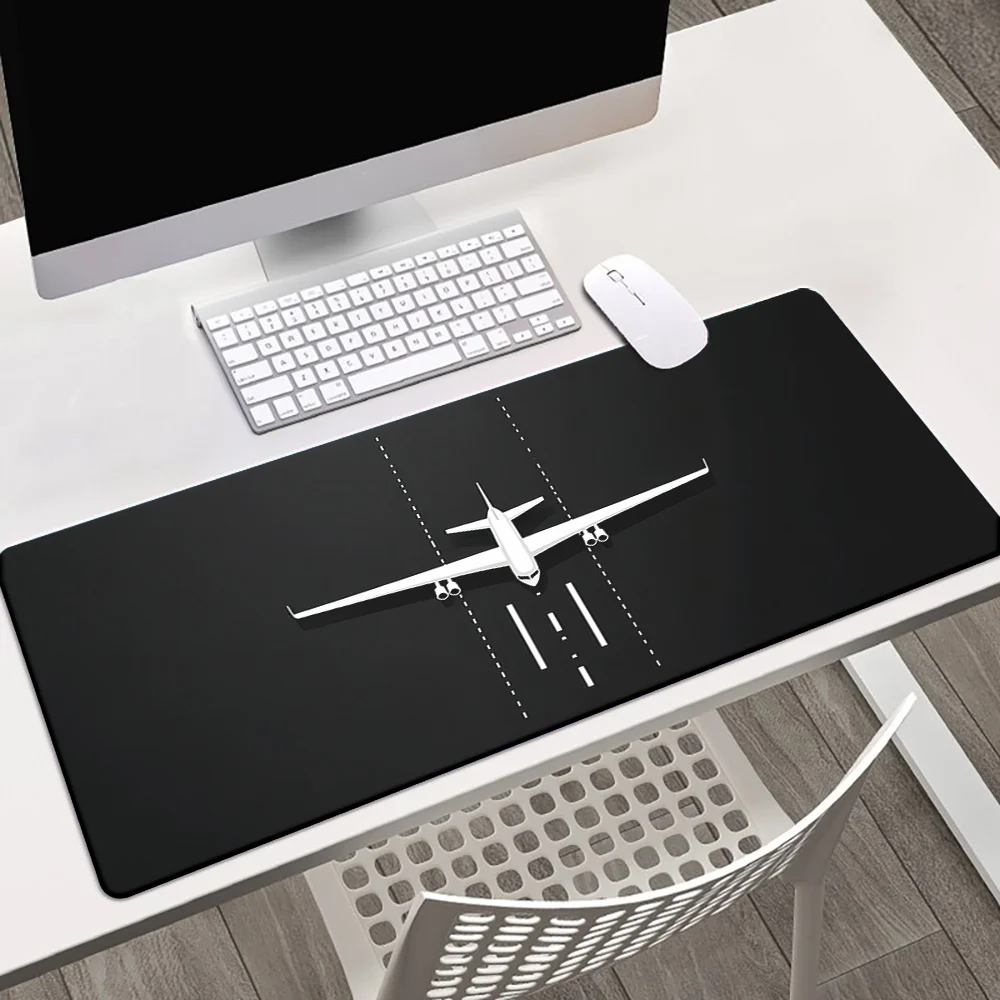 

Large aviation gaming mousepad with waterproof and anti-slip rubber bands airplane patterns is suitable for offices and gamers