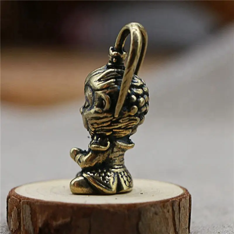 Immagine 6: AT02-3X Statuetta del Re Scimmia in Rame, Statua di Sun Wukong, Decorazione per Acquario, Ornamenti per la Casa, Decorazione per Auto