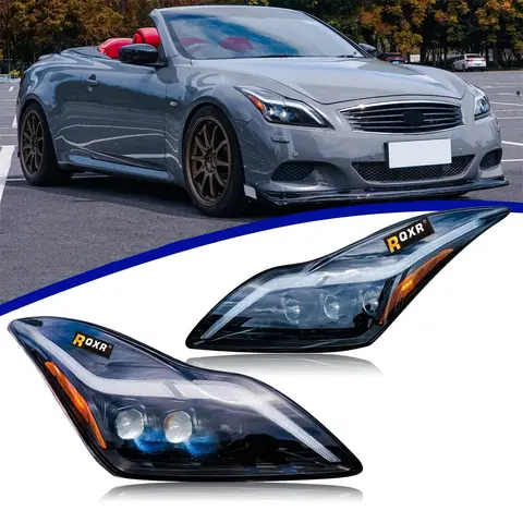 인피니티 G37 Q60 쿠페 DRL 주간 주행등 방향 지시등용 자동차 전조등 헤드램프