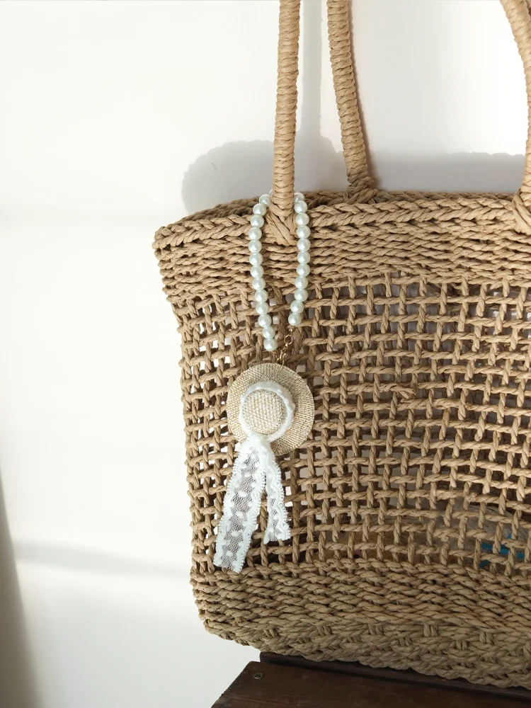 

New Arrival Lace Pearl Hat Keychain Bag Pendant Sweet For Man Or Woman Gift