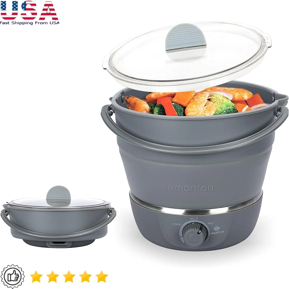 

Foldable Electric Cooker Portable Hot Pot Dual Voltage 100V240V Silicone Cookware Safe Cooking Boiling Frying Rice Soup Porridge