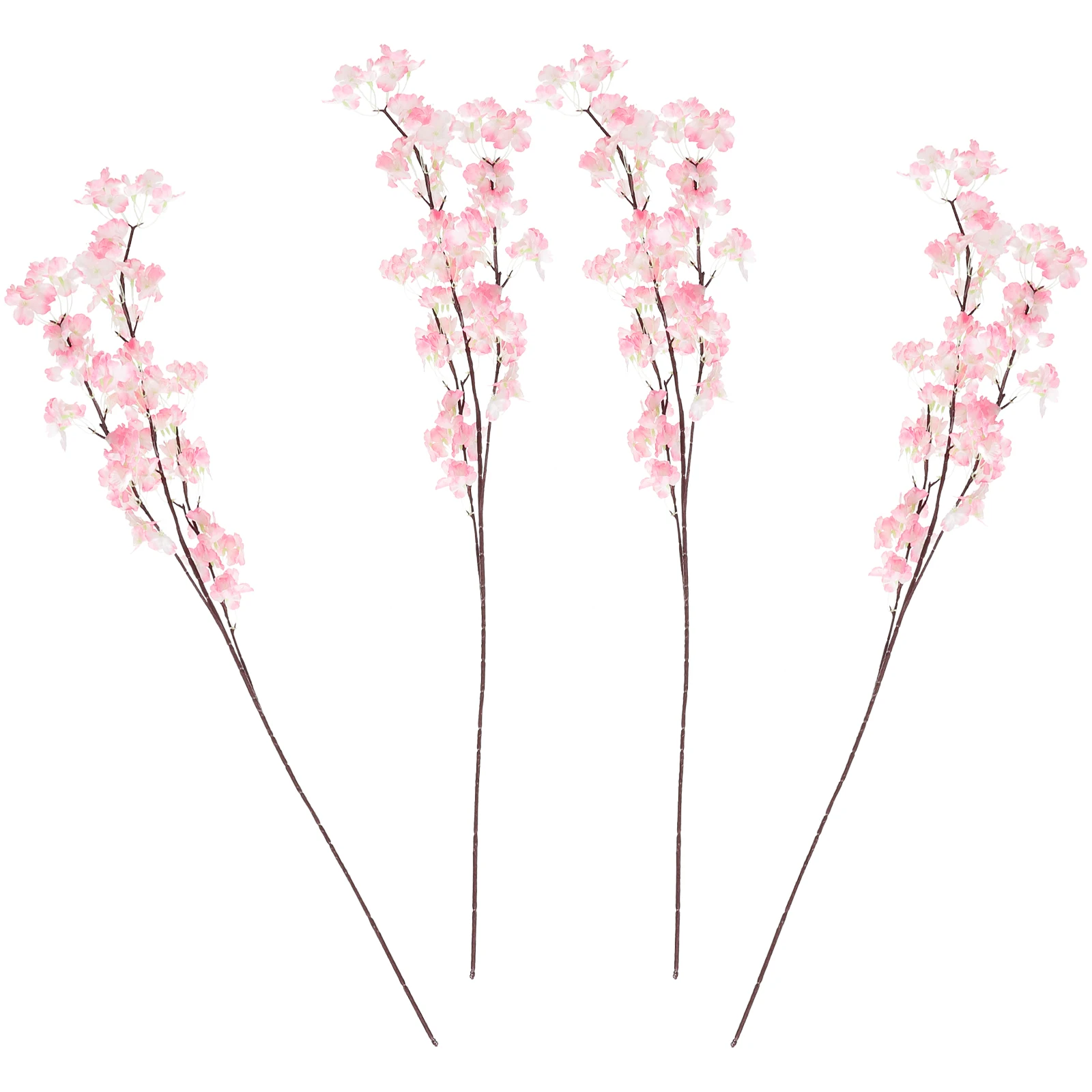 

4Pcs Lifelike Cherry Blossom Branches Faux Flower Stems for Home Decor Wedding Layout Craft Photography Backdrop Decoration