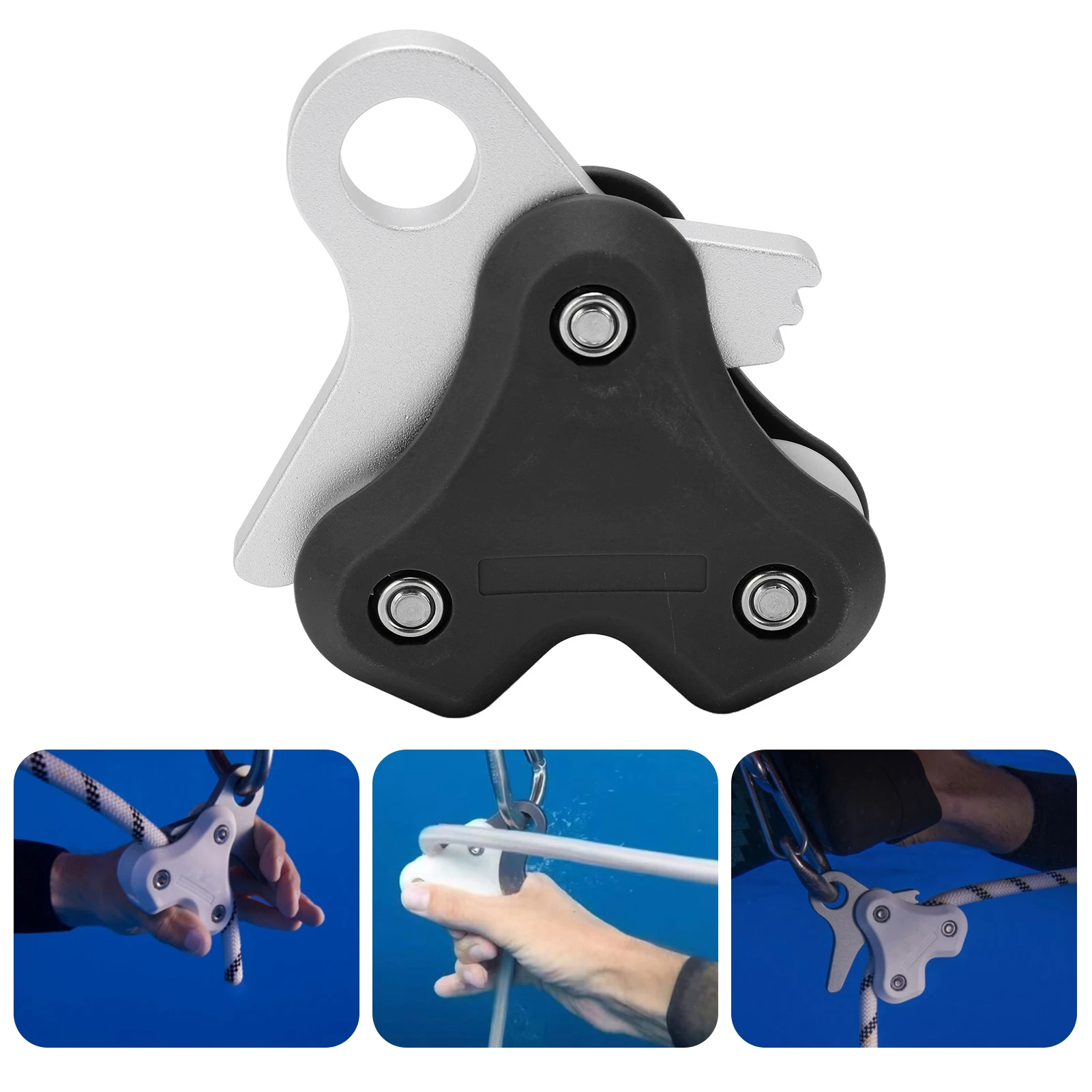 Aluminiumlegierung Riemenscheibe Scuba Free Diving Boje Metallseilretraktor Hocheffizientes Tauchzubehör