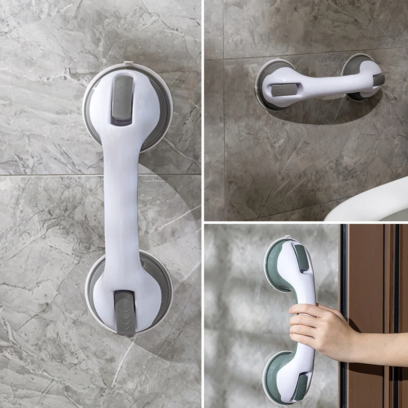 1Pc Bath Shower Tub Grab Handle Anti Slip Suction Cup Grab Handle Bar For Elderly Safety Bathroom Rail Grip Household Accessory