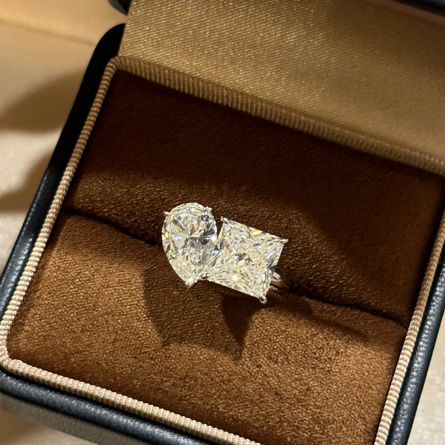 

100% 925 Sterling Silver Rings Shining High-carbon Lab Diamonds Ring For Women Wedding Party Fine Jewelry