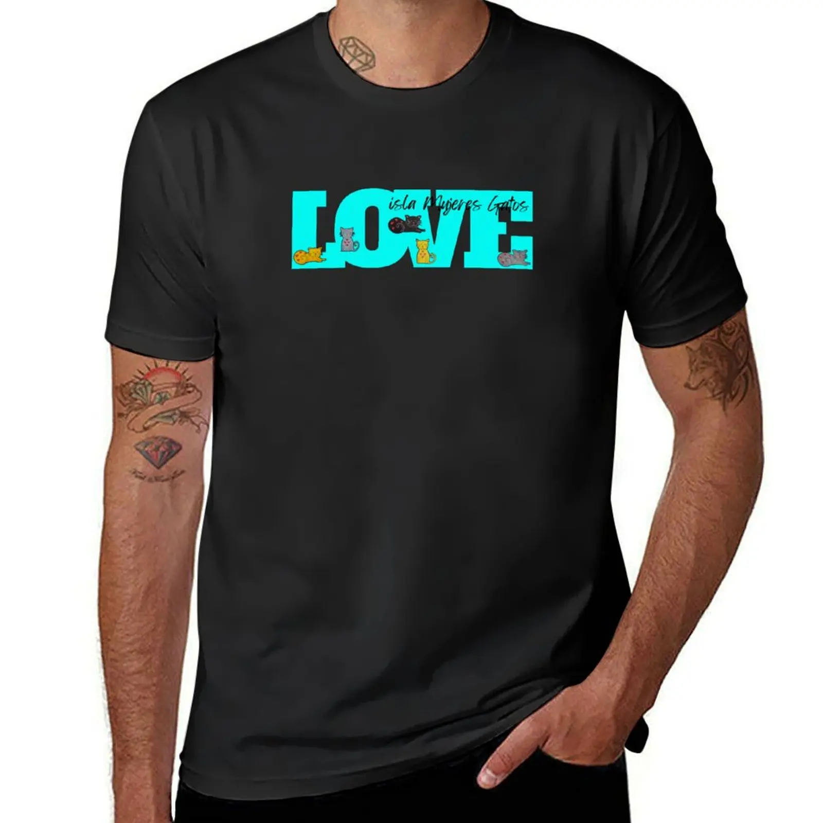 Love Isla Gatos T-Shirt blanks vintage customs cute clothes t shirt men