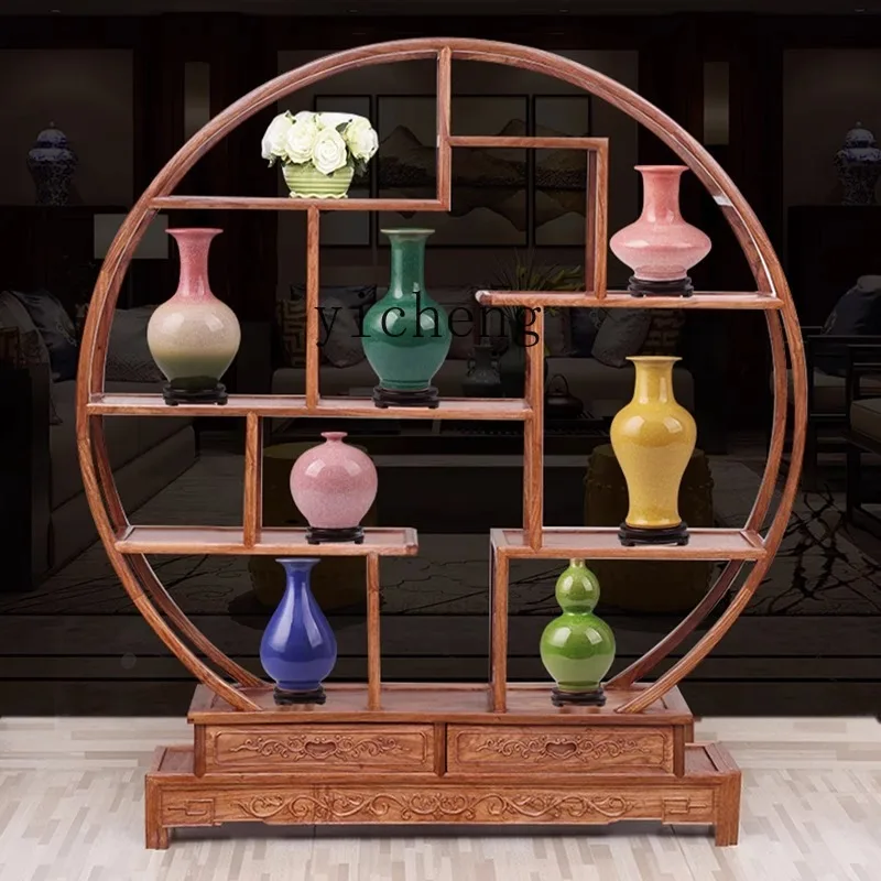 L7-8 ceramic powder ice pomegranate vase ornament living room TV cabinet Bogu rack ornament