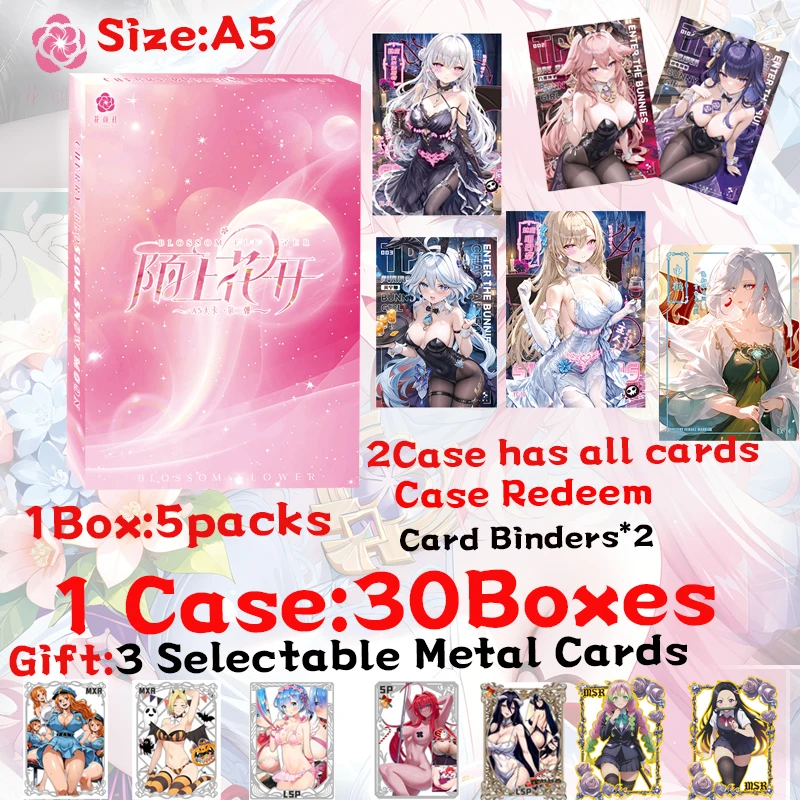 

2024 Newest Blossom Flower 2 A5 Size Goddess Story Collection Cards Swimsuit Bikini Feast Doujin Toys And Hobby Gift