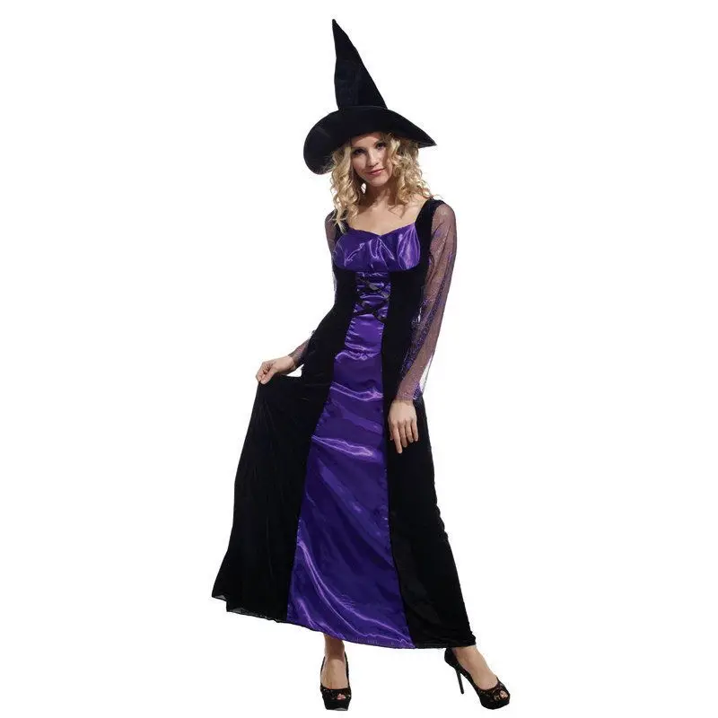 Halloween Cosplay Heksenprestatiekostuum Dames Gothic Heksenrok Faionable Stage Performance-kleding voor volwassenen