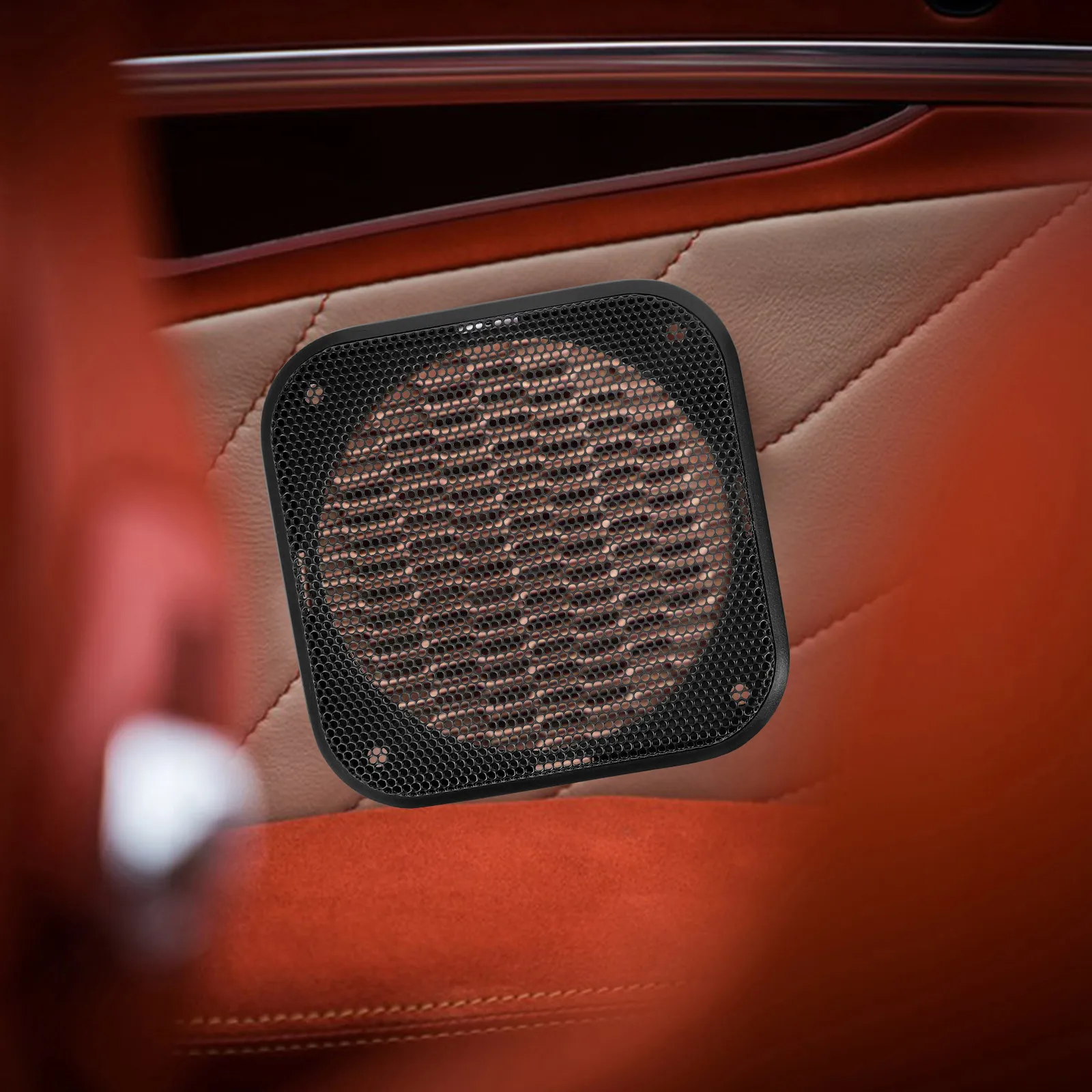 2 Pcs Speakers Grille Gold Replacements Metal Car Subwoofer Speaker Grill Covers Cubierta De Malla Cuadrada Para Sbwofer Guard