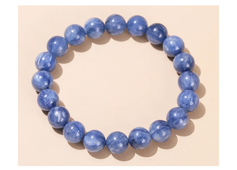 JD Natürliches Brasilianisches Kyanit-Armband Heilstein-Perlen für Frauen Männer Chakra-Energie Schmuck Armbänder Geschenk – Detail 9