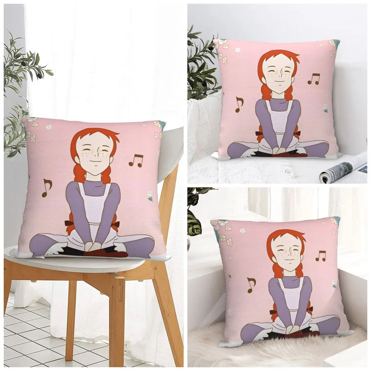 Pillow Case Cartoon Manga A-Anne Of Green Gables Soft Pillow Cover Fashion Cushion Cover Pillowcases For Sofa Home Decorative