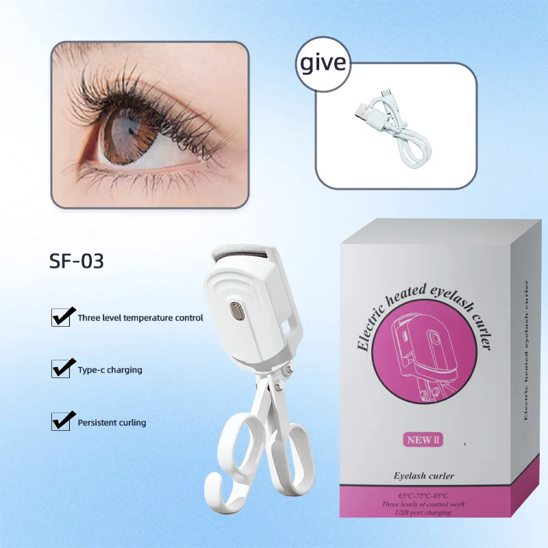 Upgraded Flash Electric Eyelash Curler Second Generation Durable Compact Portable Quick Heating False Eyelash Remover Tool