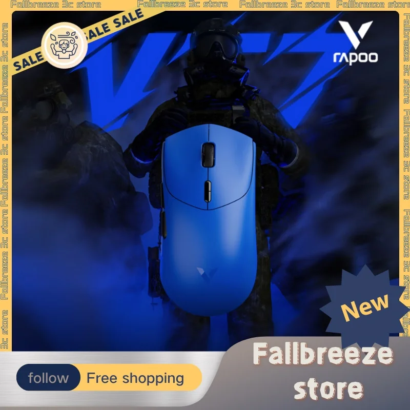 

Rapoo VT7 2nd Generation Mouse Tri Mode Wireless Mouse Custom Paw3950 Ultimate 8000Hz Ergonomic Gaming Mice PC Gamer Accessory