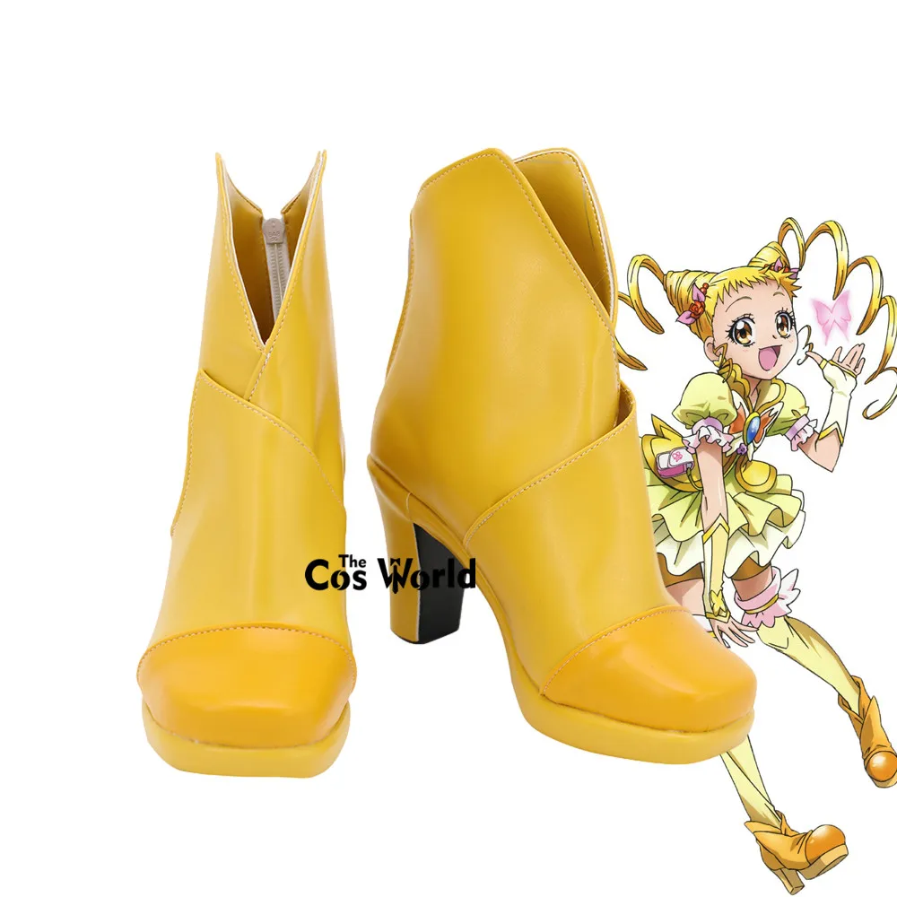 

Pretty Cure Precure Cure Lemonade Anime Customize Cosplay High Heels Shoes Boots