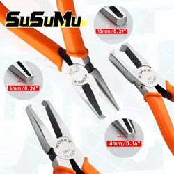 Plastic Cutting Pliers 90 Degree Double-Edged 4/6/10mm Flush Jaw CR-V Tip Cutter Cutting Electrician Hand Tools for Sprue Burrs