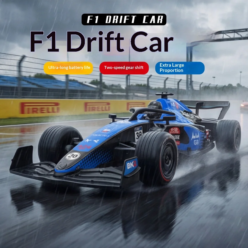 BK F1 Formula Remote Control Racing Car High Speed 4WD Drift Large Size Pvc Tough Car Shell Rubber Tire For Hobby Outdoor Racing