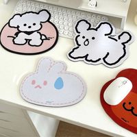 Cute Rabbit Dog Mousepad Small Office Computer Desk Mat Table Keyboard Big Mouse Pad Laptop Cushion Non-slip Deskpad Home Decor