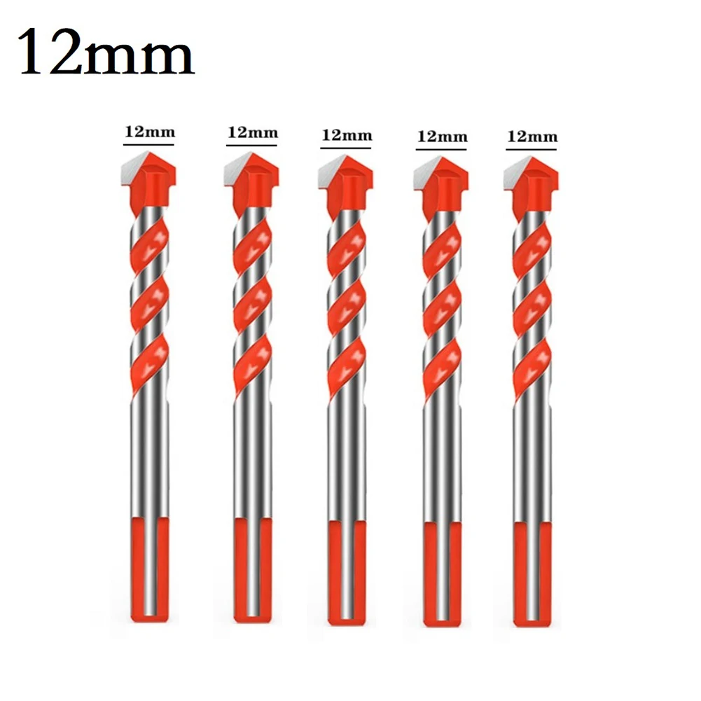 5PCS Multifunction Triangle Drill Bits 3-12mm Diameter Ceramic Wall Glass Punching Hole Carbide Drill Bits Power Tool Parts