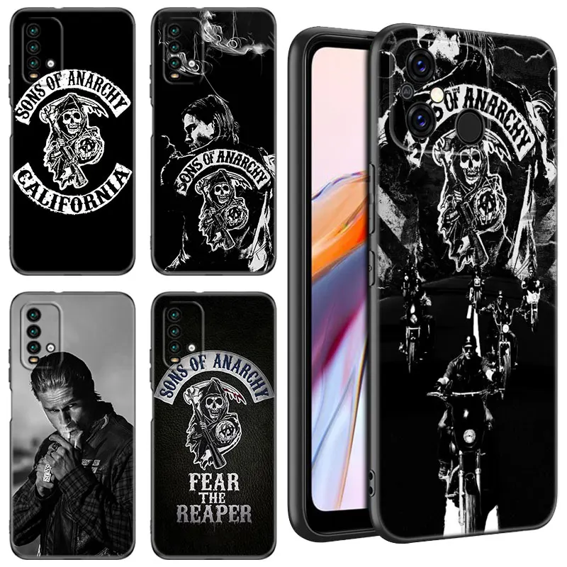 Sons of Anarchy TV Black Phone Case For Xiaomi Redmi 11 Prime 11A 12C 13C A1 A2 Plus 12 4G 10 5G 8A 9A 10A 9C 10C 9i 12R Note 9T