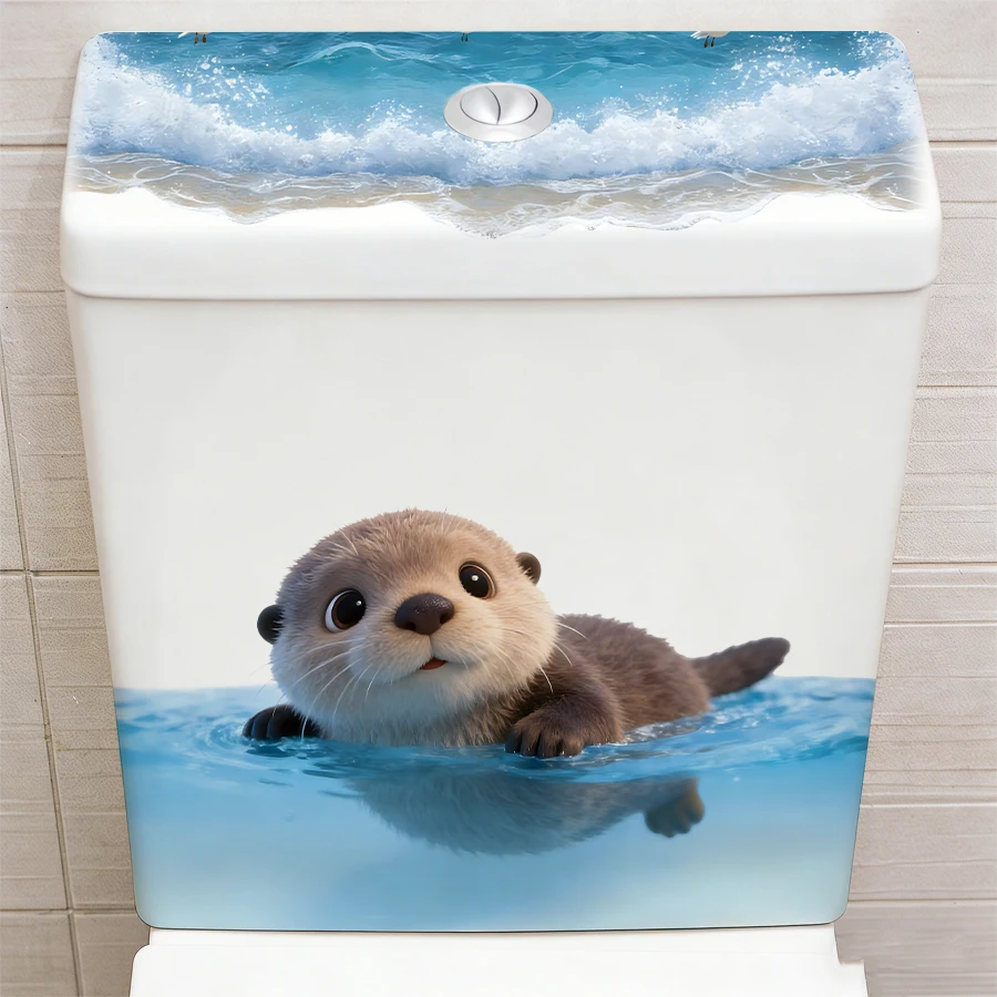 1Pc Cute Otter Toilet Tank Sti - Home Bathroom Gadgets recension och pris