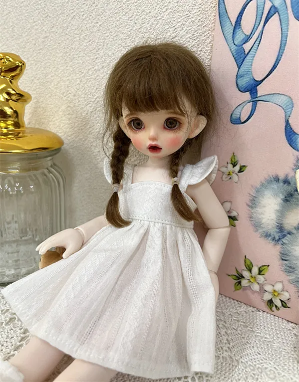 Bjd doll Plain white small slip dress skirt 30cm toy cloth (Fit ,Azone,ICY, JerryB, 1/6 Doll Accessories)401836