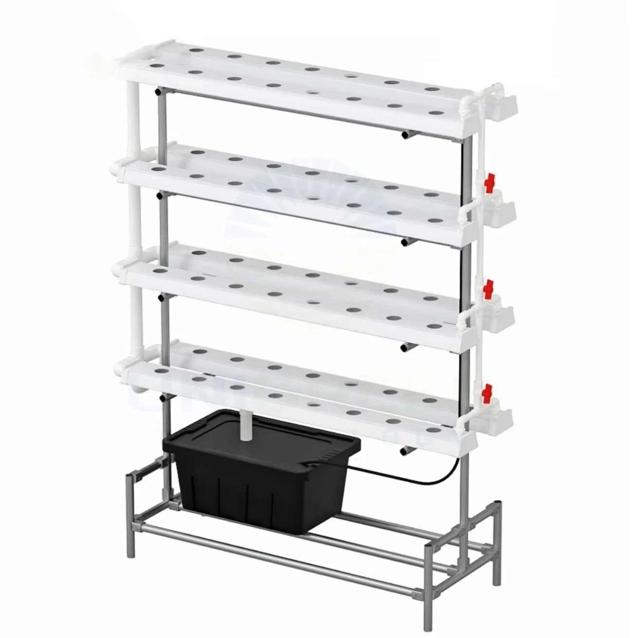 

Type Vertical NFT System Set 64/80 Holes Planter Automated Home Hydroponics Kit With Complete Accessories Includes Metal Stand