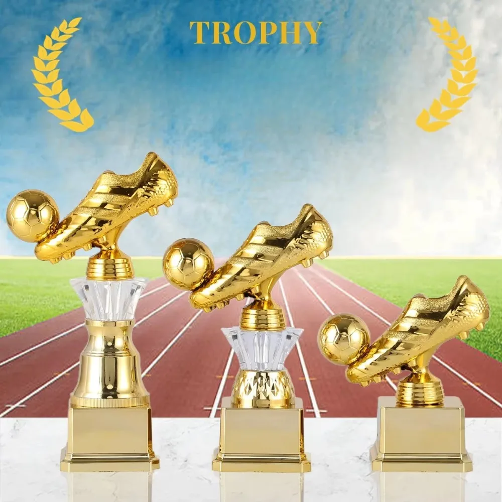 Youth Sports Golden Boot Award Trophy Football Match Excellent Player Award Soccer Fan Club Souvenir Cup Competition Honor