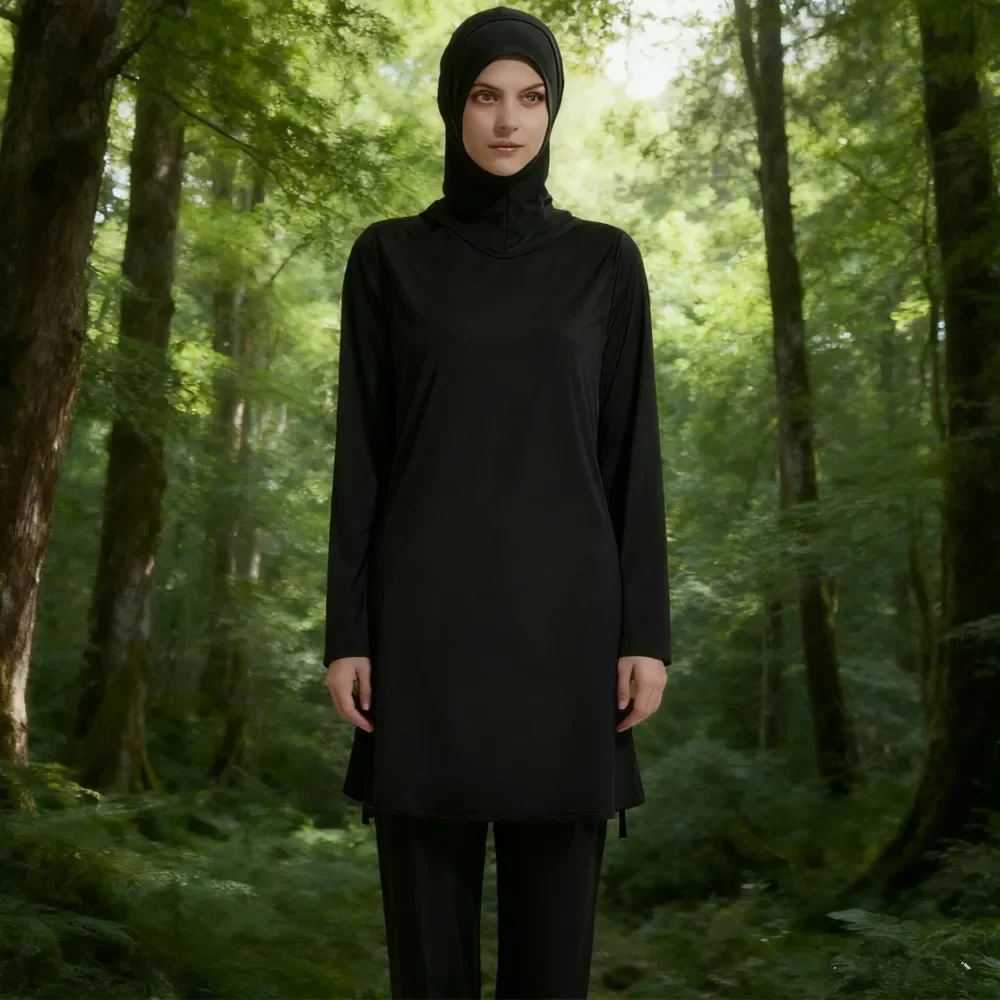 

3PCS Modest Burkini Femme Musulmane Full Cover Muslim Set Swimwear Women Hijab Swimsuit Islam Bathing Swim Suit Maillot De Bain