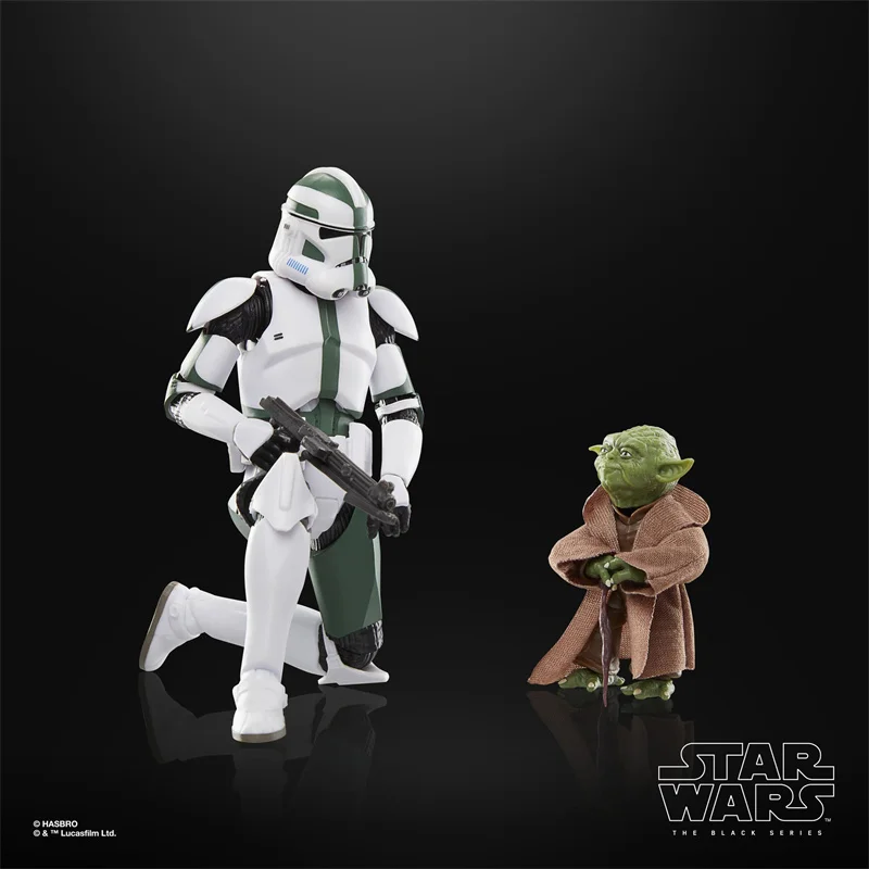 Hasbro Star Wars The Black Series Yoda & Clone Commander Gree 6in Action Figure collectible model Original