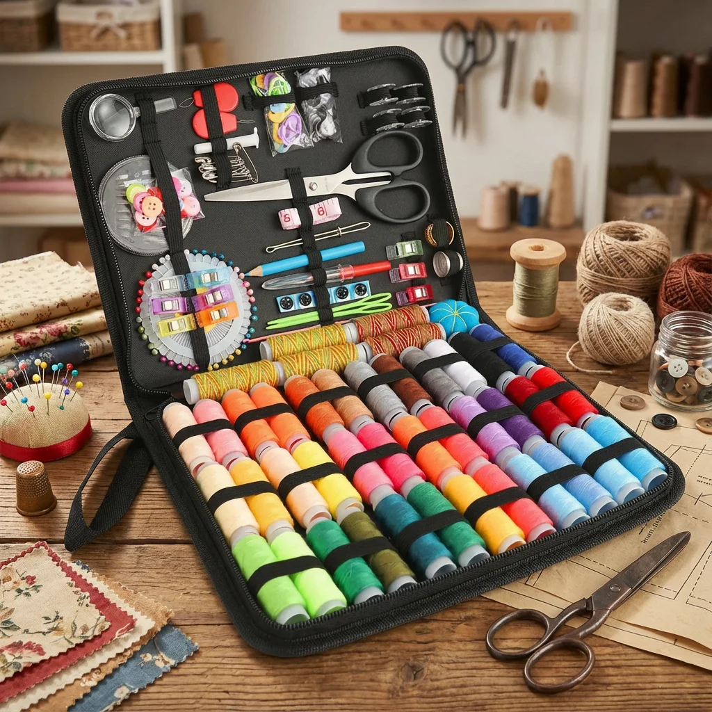 Kit de Costura Portátil Grande - Embroidery Thread Yarn avaliação e preço
