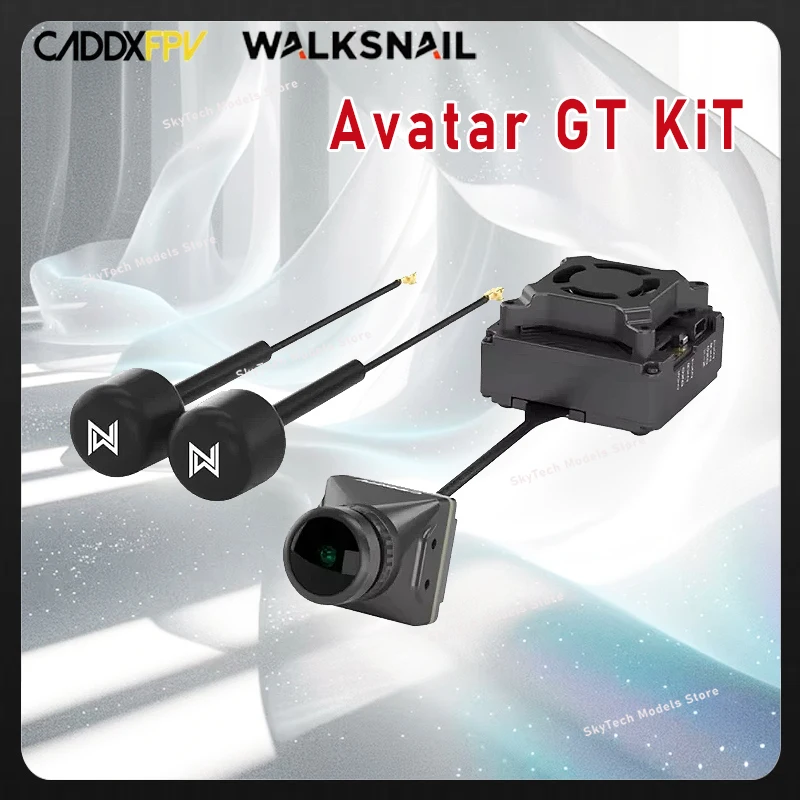 Caddx Walksnail Avatar GT KiT-1080P 100fps 2W VTX 1/1.8 Sony Starvis II 160°FOV Gyroflow Dual Antennas 256GB DVR FPV Kit