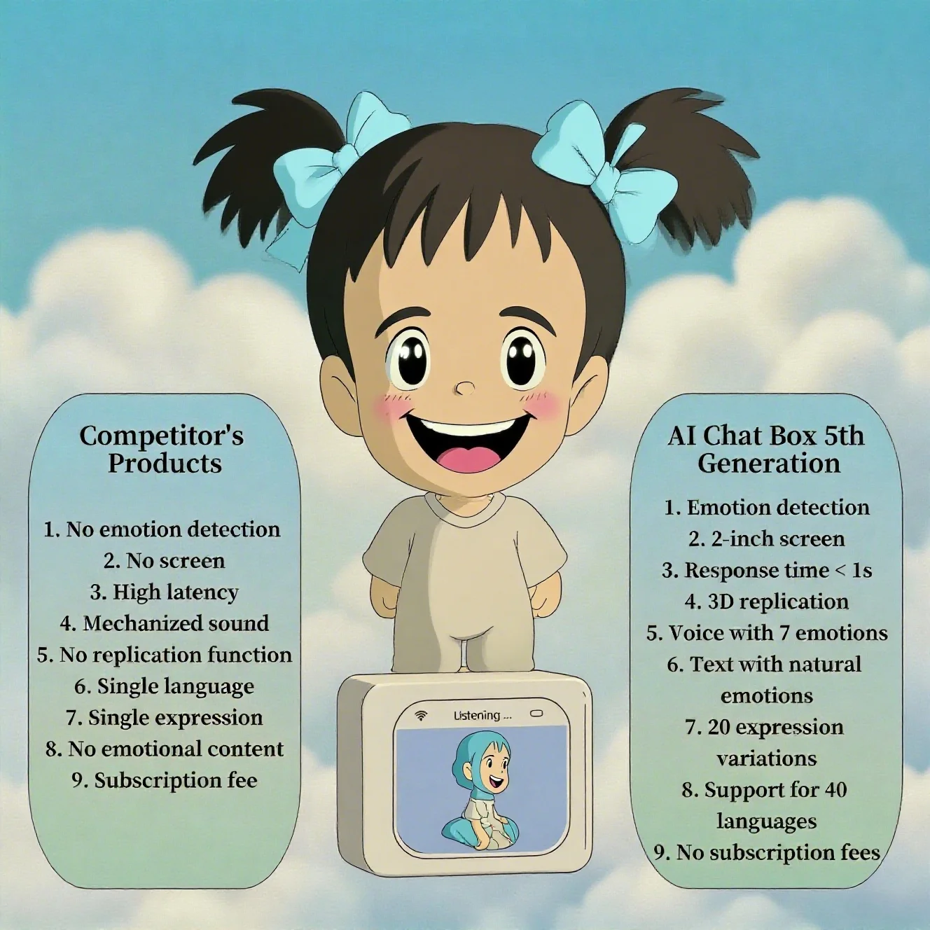 روبوت رفيق صوتي AI للأطفال Chatbot AI Robot GPT مع هدية روبوت صوتي للتعلم متعدد اللغات