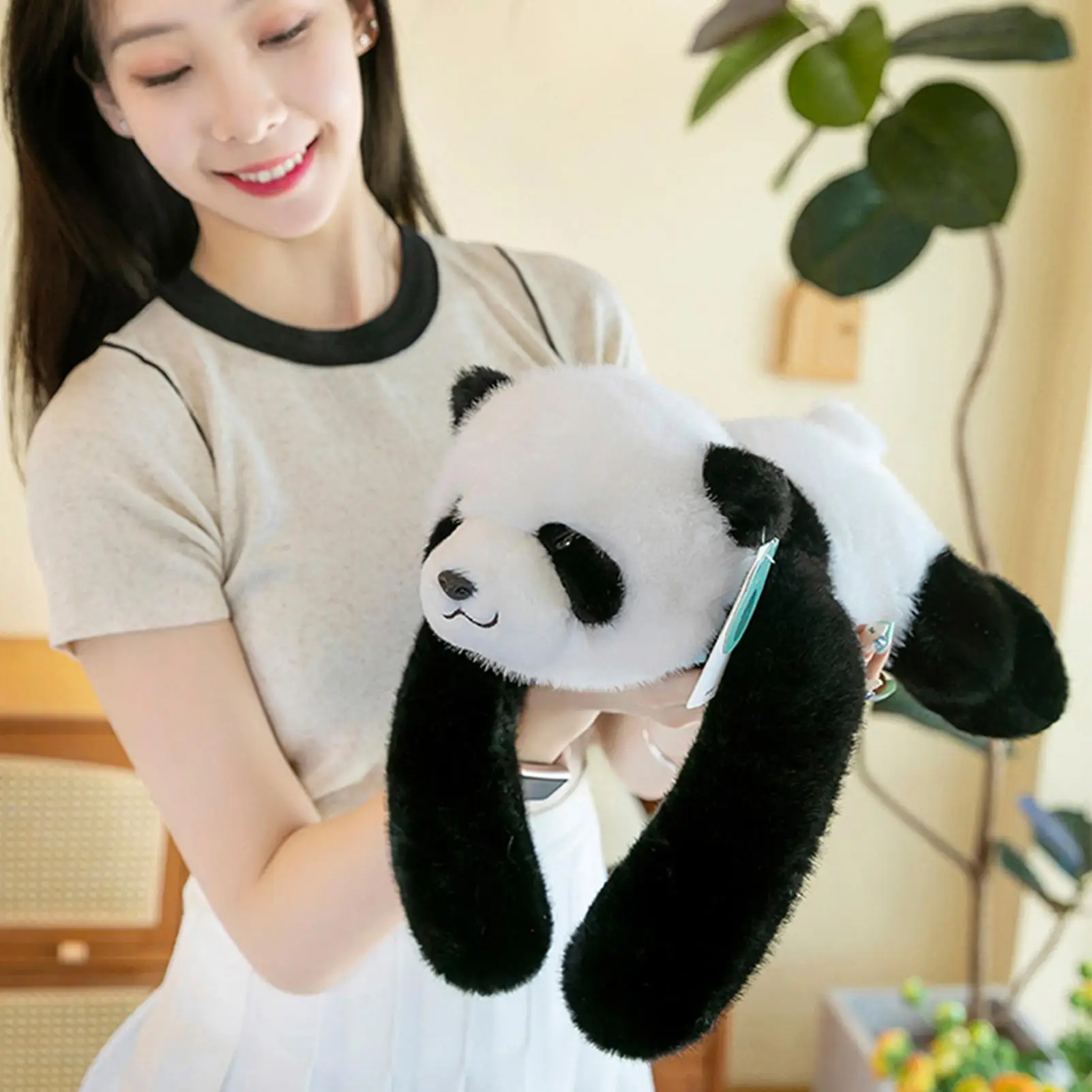 لطيف محشوة الحيوان محبوب رمي الوسائد ديكور المنزل الباندا أفخم لعبة لينة للأطفال الكبار بنين بنات غرفة المعيشة أريكة الحضانة
