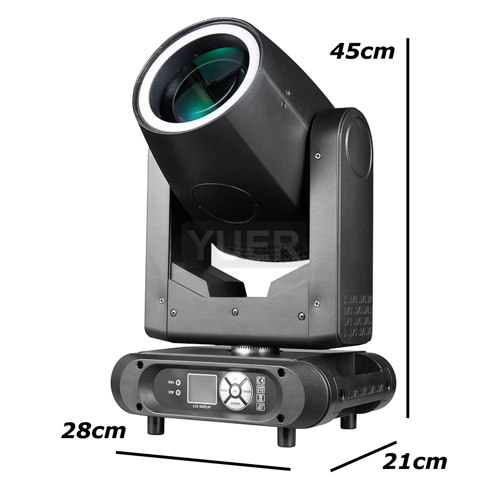 4Pcs/lot Beam 300W LED Moving Head Lighting And Ring With Rainbow Frost Focusing Effect For Wedding Concert DJ Disco Stage DMX