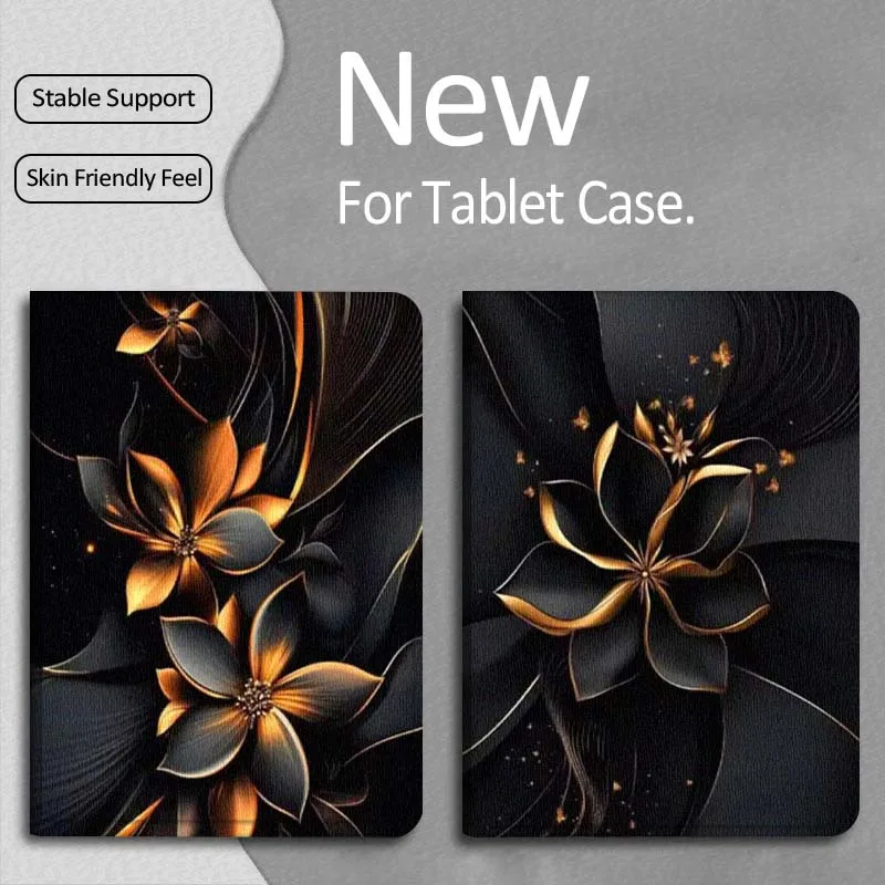 

Retro Flower Luxury For Apple iPad Pro Air 13 2 7th 6th 2025 M2 M3 M4 M512.9 13 inch Foldable Tablet Case Gift