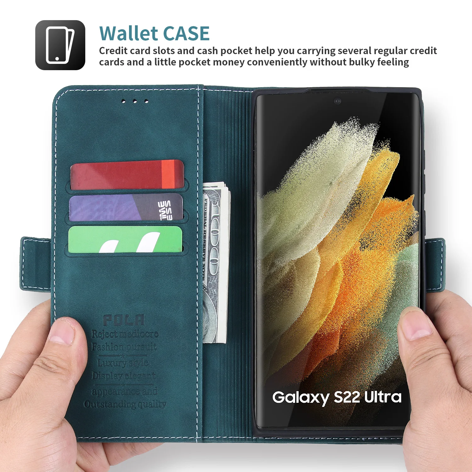 S22Ultra Retro Leather Case For Samsung Galaxy S22 Ultra S21 S20 FE S10 S10e S9 Plus Note 20 Ultra 10 9 Funda Flip Wallet Case