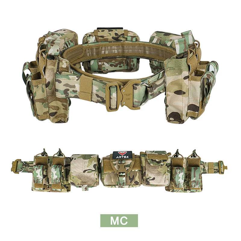ARTEX Tactical Battle Belt 7 in 1 Airsoft Utility, Tactical Waist Belt 1000D Nylon Tactical Duty Belt with Mag Pouch Bag image 3