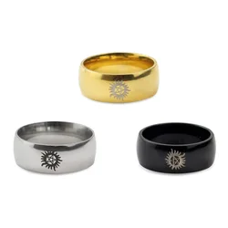 Movie Jewelry Ring Stainless Steel Sun Force Evil Supernatural Ring For Women Men Ring Party Jewelry Gift