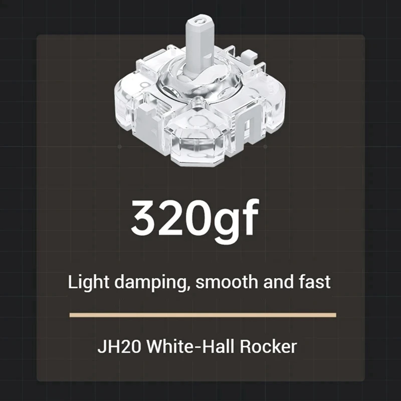 عصا تحكم عملية قابلة للتبديل السريع لـ MACHENIKE G6Pro G5Pro V2/ThundeRobot G80 عصا تحكم JH20 Hall باللون الأبيض