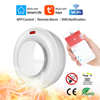 WiFi Tuya Smart High Sensitivity Smoke Detector For Home Parlor Child Room Kitchen Fire Standard Sound Alarm Smoke Sensor