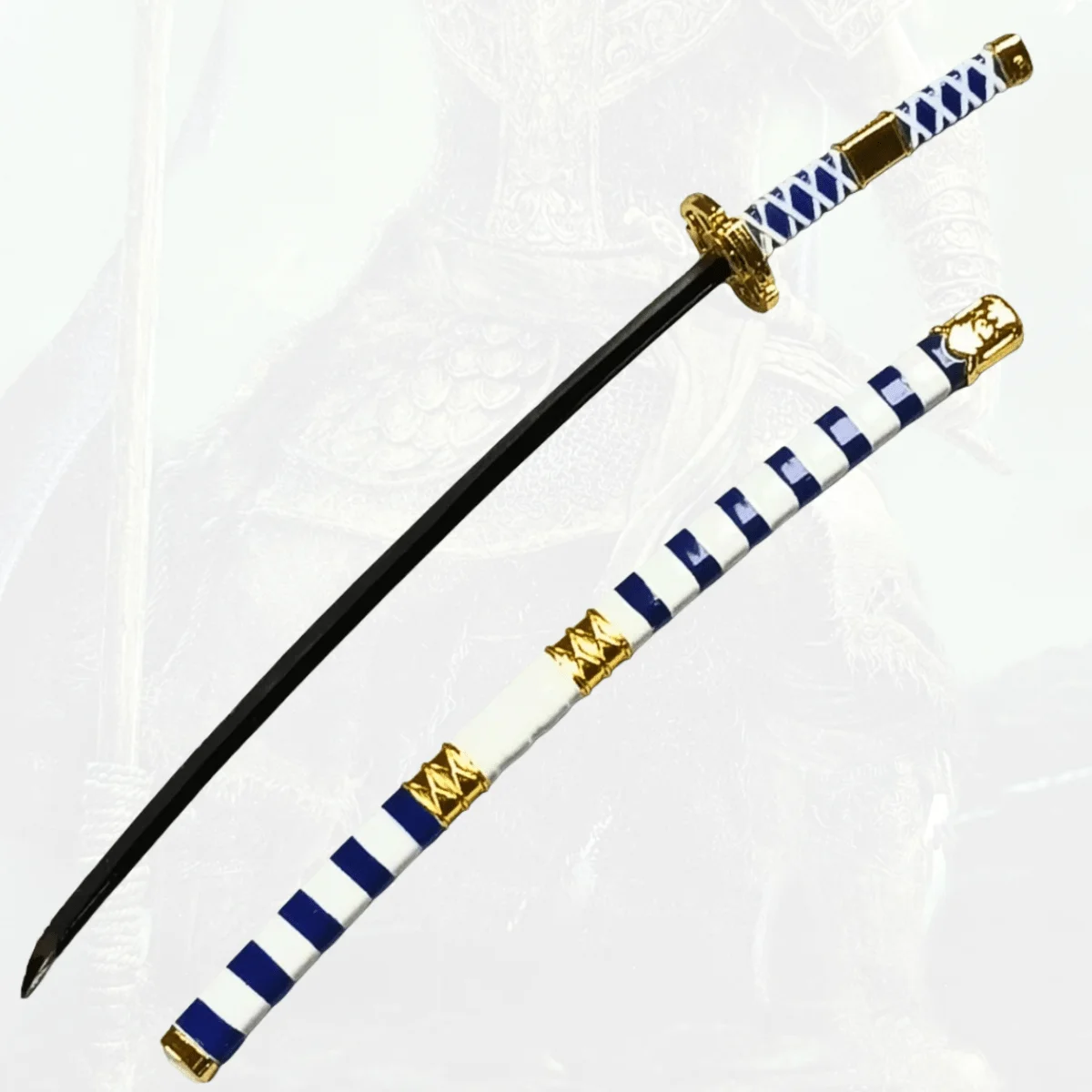 Espada de metal katana roronoa zoro, 9.8 polegadas, sabre japonês katana, sabre samurai original, faca ninja, acessórios de cosplay, brinquedo adereço