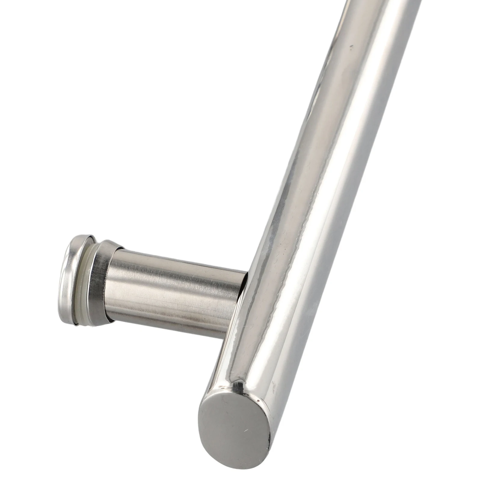 Stainless Steel Shower Room Handle Shower Room Glass Sliding Door Handle Handle Handrail Light Flat Tube Hole Distance 145mm