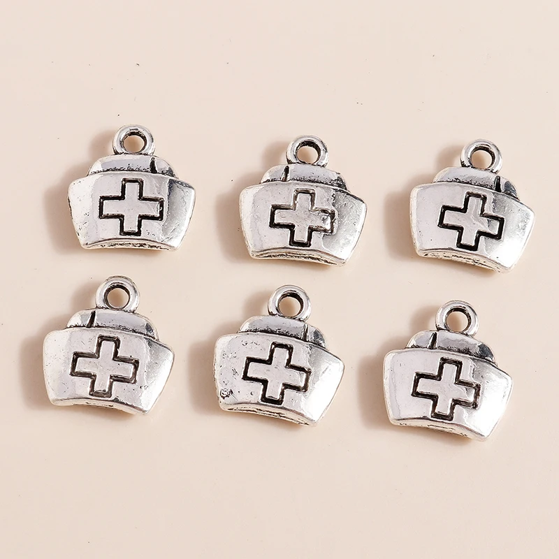 

20pcs 12x13mm Cute Mini Alloy Medical Box Charms Pendants for Jewelry Making Necklaces Earrings Bracelets Accessoris DIY Gifts