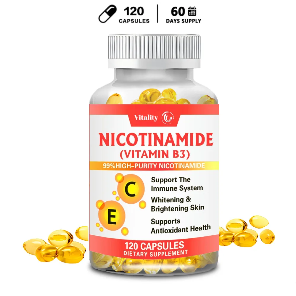 Vitality Vitamin B3 Nicotinamide Capsules Easily Absorbed Vitamin supplement Capsules Beauty Health Skin Care Capsules