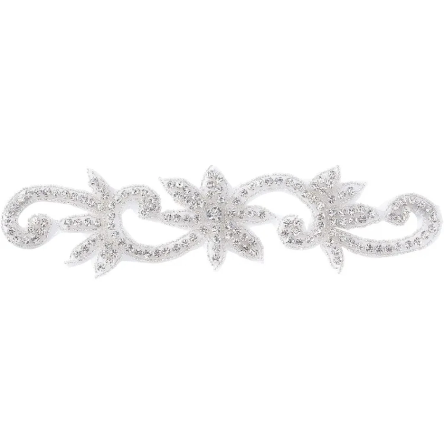 

1pc Crystal Rhinestone Wedding Dress Belt Applique Iron/Sew on Rhinestone Bridal Sash Decoration Rhinestones Beaded Applique