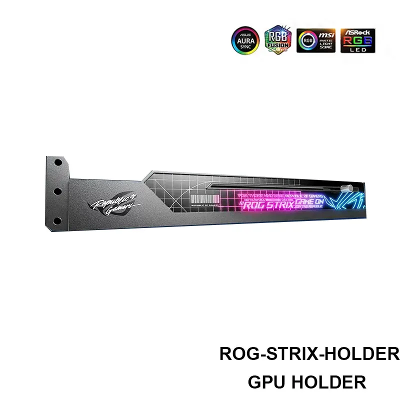 

3D RGB RTX4090 Video Card Holder For ASUS ROG STRIX 4080 4070 GPU,AURA SYNC 3090 3080 VGA Bracket MOD Gamer Cabinet Support